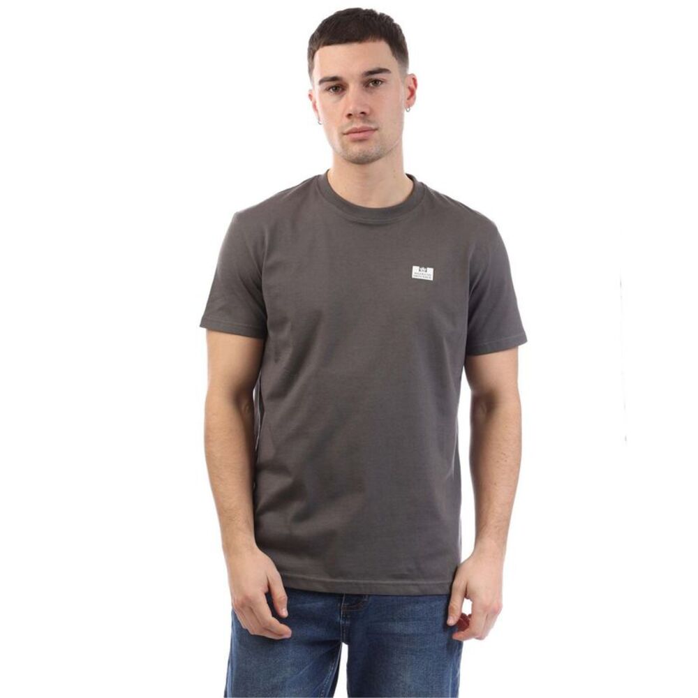 Weekend Offender Mens Bridgetown Plain Logo Regular T-Shirt / Charcoal